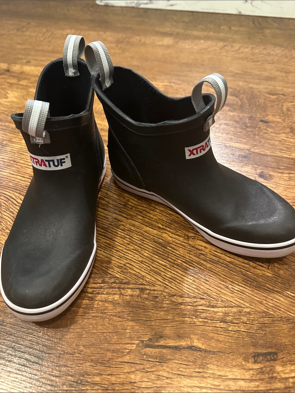 XTRATUF Kids' Black Waterproof Slip-On Rain Boots